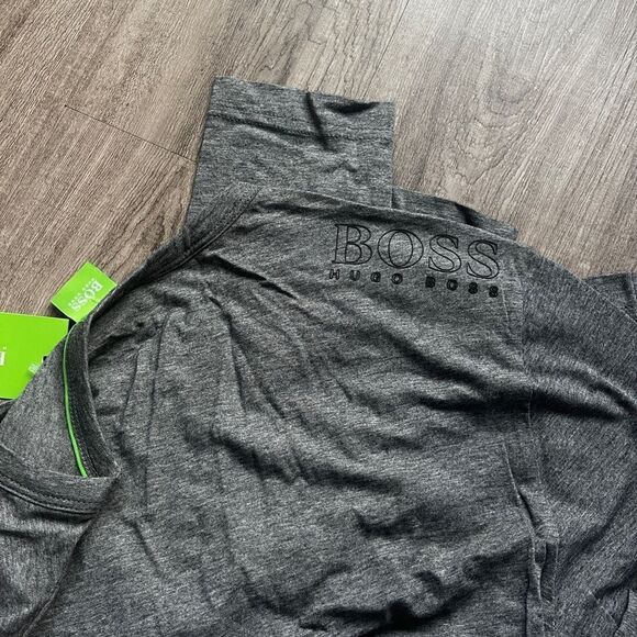 Boss Green Togn Regular-Fit Long Sleeve Logo Tee-GREY-Medium - Picture 3 of 4
